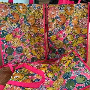 Set of three reusable Lilly Pulitzer Bags